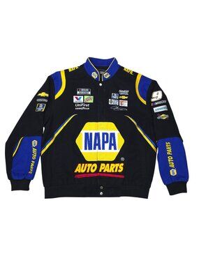 NASCAR Chase Elliott Racing Jacket Size Large JH Design #9 NAPA Auto Parts